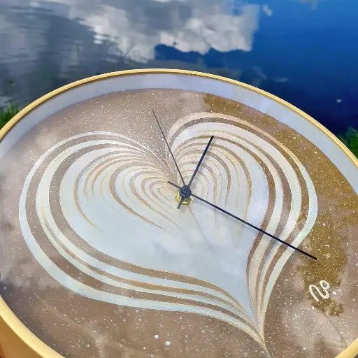 Hodiny Coffee Time - Srdce